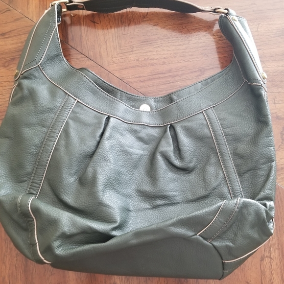 Green Leather Hobo Shoulder Bag - Picture 6 of 9